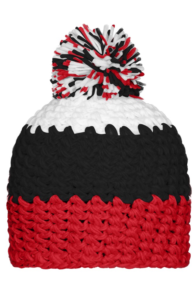 Crocheted Cap with Pompon