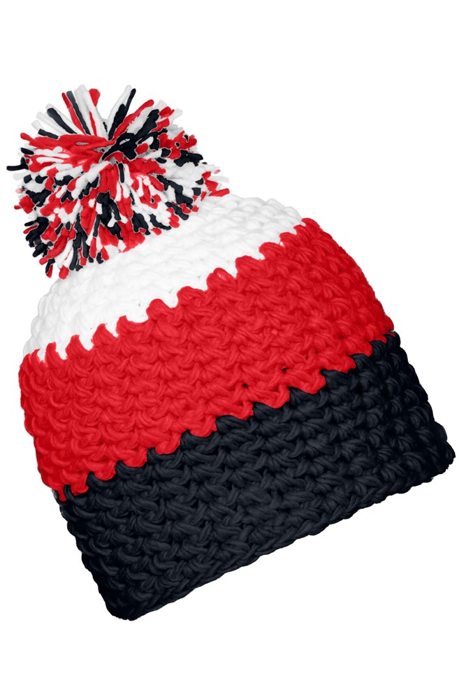 Crocheted Cap with Pompon