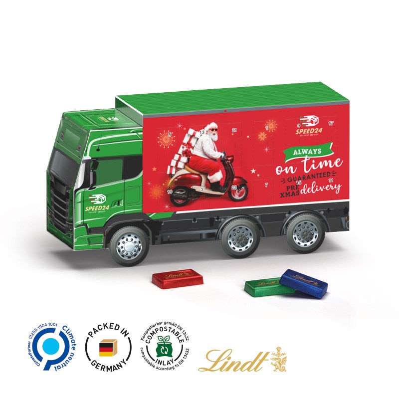 Adventskalender LKW, Lindt Schokotäfelchen