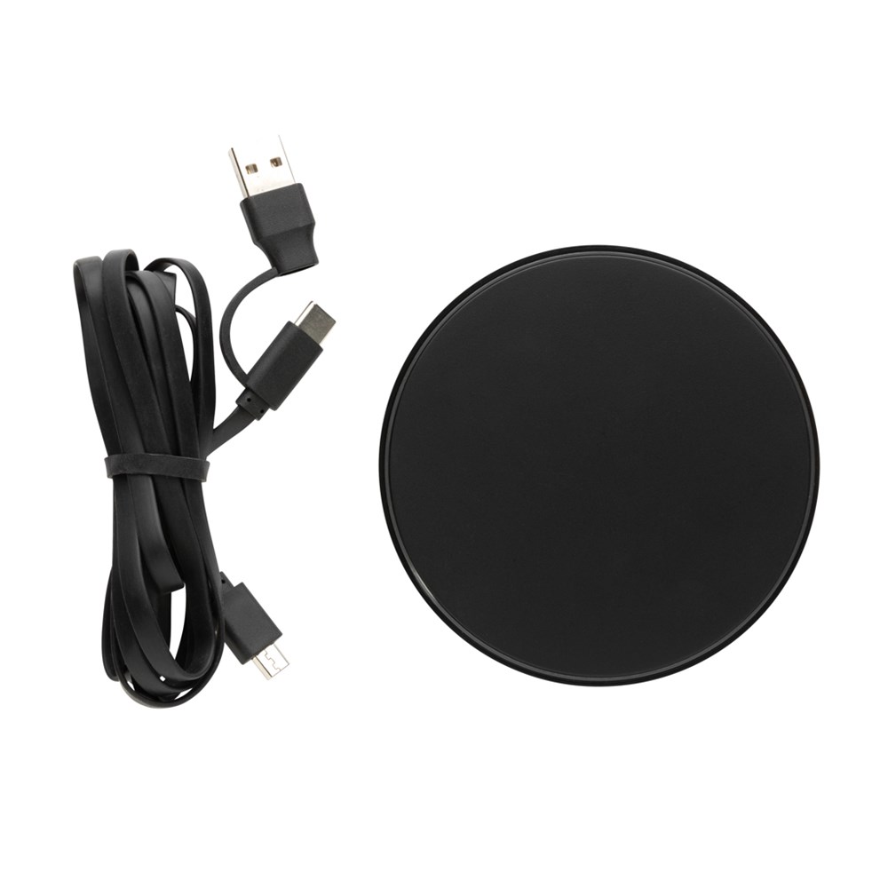 10W Wireless Charger aus RCS Standard recyceltem Kunststoff