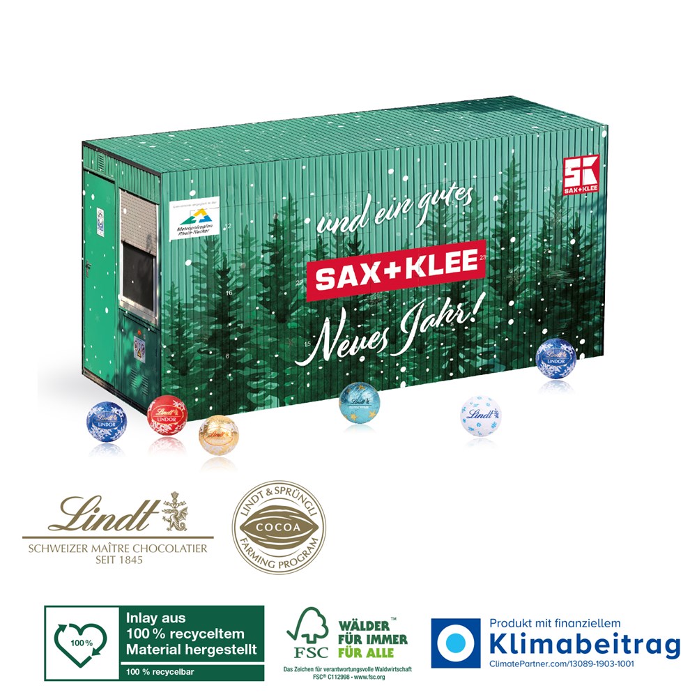 3D Adventskalender Lindt „Container“