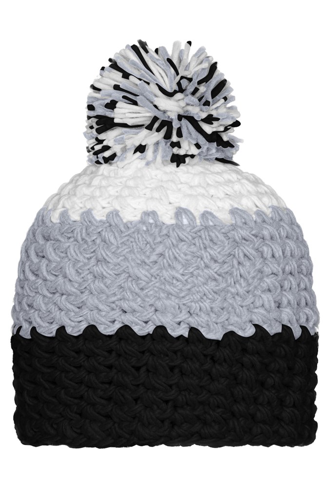 Crocheted Cap with Pompon